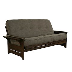 Futon Sofa Bed in Durable Polyester with Supportive Frame