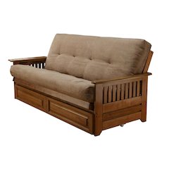 Versatile Fabric Futon with Polyester Cover and Robust Frame for Cozy Living