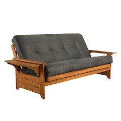 Convertible Polyester Futon with Sturdy Frame