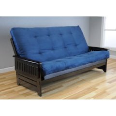 Phoenix Frame/Queen/Espresso Finish/Suede Navy Mattress