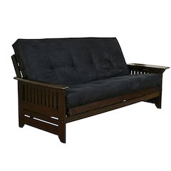 Modern Gray Polyester Fabric Futon with Sturdy Frame and Comfortable Design