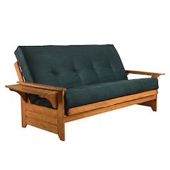 Modern Fabric Futon with Polyester Cover and Sturdy Frame for Living Room