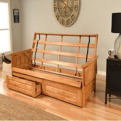 Phoenix Frame Queen-Butternut Finish-Frame only-Storage Drawers