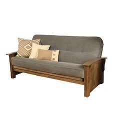 Washington Frame-Rustic Walnut Finish-Marmont Thunder Mattress