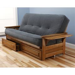 Phoenix Frame/Barbados Finish/Marmont Thunder  Mattress/Storage Drawers