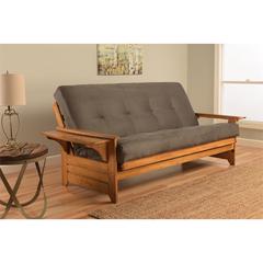 Phoenix Frame-Butternut Finish-Suede Gray Mattress