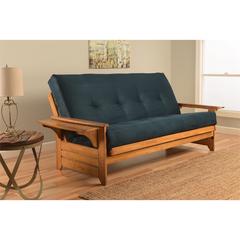 Modern Fabric Futon with Polyester Cover and Sturdy Frame for Living Room