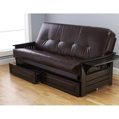 Phoenix Frame-Espresso Finish-Oregon Trail Java Mattress-Storage Drawers