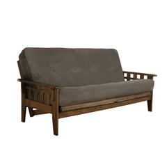 Tucson Frame-Rustic Walnut Finish-Marmont Thunder Mattress
