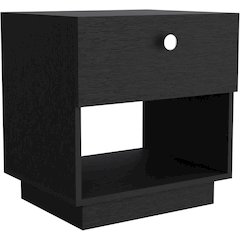 Paris Nightstand Black MDF