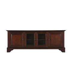 Mahogany TV Stand with Anti-Tip Mechanism and Low Profile Design