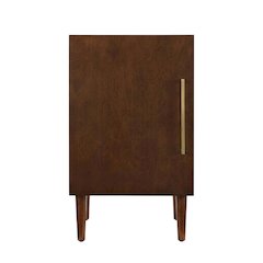 Mahogany Record Player Stand with Anti-Tip Mechanism and Elevated Clearance