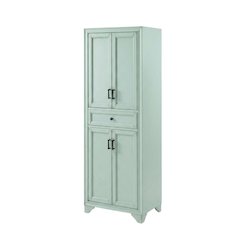 Neutral Finish Kitchen Storage Pantry with Anti-Tip & Floor Clearance