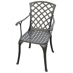 Black outdoor armchair set with high backrests and sturdy construction