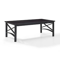 Oil-Rubbed Bronze Outdoor Coffee Table with Sturdy Design and Anti-Tip Hardware