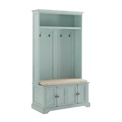 Brown Hall Tree, MDF Particle Board, Coat Hooks, Wide Entryway Organizer