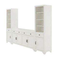 Contemporary 3-Piece Entertainment Center with Sideboard and Bookcases