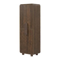 Pantry Cabinet in Rustic Finish with Anti-Tip Mechanism and Spacious Storage