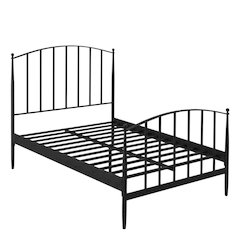 Black Queen Headboard and Footboard with Classic Design and Durable Finish