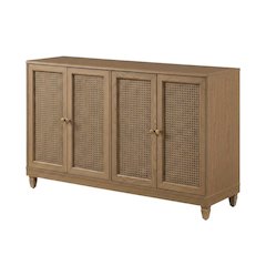 Sideboard with Anti-Tip Mechanism and Spacious Storage for Living Rooms