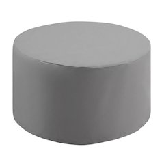 Round outdoor coffee table cover with waterproof fabric for weather protection