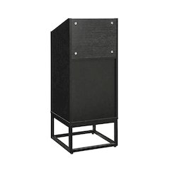 Vinyl Record Storage Stand in Black with Compact Design for Home Entertainment