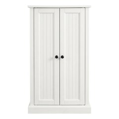 White Seaside Accent Cabinet with Anti-Tip Hardware and Sturdy Build