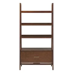 Large Mahogany Etagere with Floor Clearance and Anti-Tip Hardware