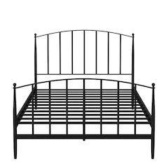 Black Queen Headboard and Footboard with Classic Design and Durable Finish