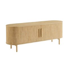 Wooden Record Player Cabinet with Vinyl Storage for Entertainment Rooms