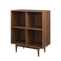 Record Player Stand with Vinyl Storage, Compact Entertainment Center