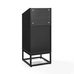 Vinyl Record Storage Stand in Black with Compact Design for Home Entertainment