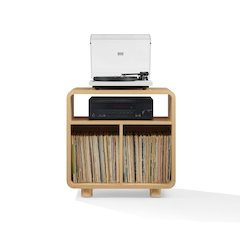 Zoe Record Player Stand With Vinyl Storage Ash