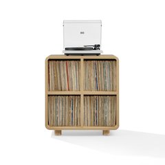 Zoe 4 Cube Record Player Stand With Vinyl Storage Ash