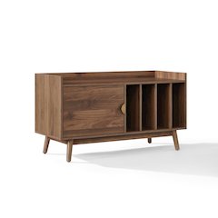 Skylar Mid-Century Record Player Cabinet with Vinyl Storage, Turntable Stand