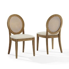 Katia 2-Piece Cane-Back Dining Chair Set - 2 Cane-Back Chairs