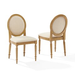 Daphne 2-Piece Dining Chair Set Rustic Brown/Crème - 2 Chairs