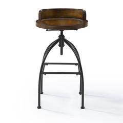 Edison Adjustable Height Swivel Bar Stool