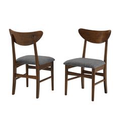 Landon 2-Piece Wood Dining Chairs W/Upholstered Seat - 2 Wood Back Chairs