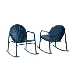 Griffith 2Pc Retro Outdoor Rocking Chair Set - 2 Rocking Chairs
