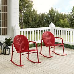 Griffith 2Pc Retro Outdoor Rocking Chair Set - 2 Rocking Chairs