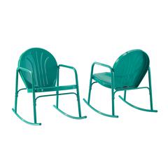 Griffith 2Pc Retro Outdoor Rocking Chair Set - 2 Rocking Chairs