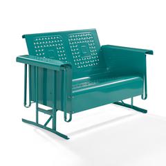 Bates Loveseat Glider Turquoise