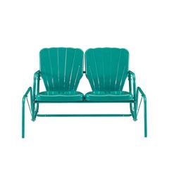 Ridgeland Retro Outdoor Loveseat Glider