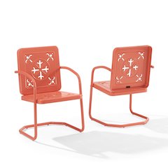 Azalea 2-Piece Retro Outdoor Chair Set - 2 Chairs