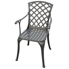 Sedona 2Pc High Back Cast Aluminum Outdoor Chair Set - 2 High Back Armchairs