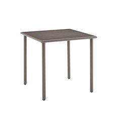 Brown Metal Side Table for Patio – Small Outdoor Pool Side Table
