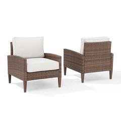 Capella 2Pc Wicker Outdoor Chair Set - 2 Armchairs