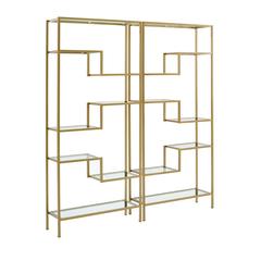 Sloane 2-Piece Etagere Bookcase Set
