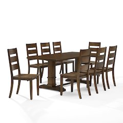 Joanna 9-Piece Dining Table Set For 8 - Table & 8 Ladder-Back Chairs